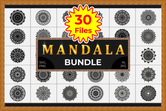 30 Mandala SVG Crafts Bundle Vol-02: A Comprehensive Guide to Circular Pattern Design