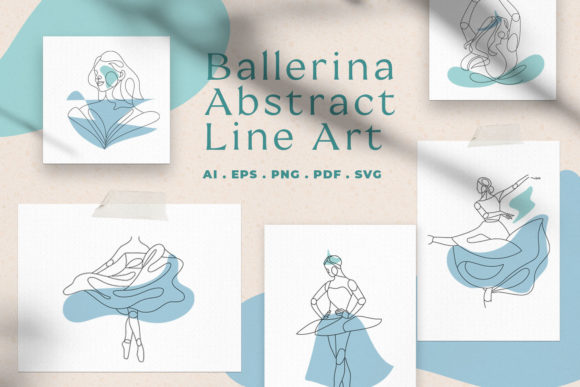 Abstract Ballerina Vector Line Art: Elevating Your Creative Projects with Grace