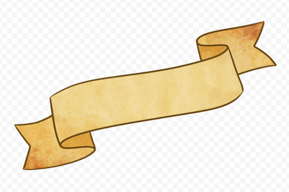 Banner Ribbon Vintage Scroll Design