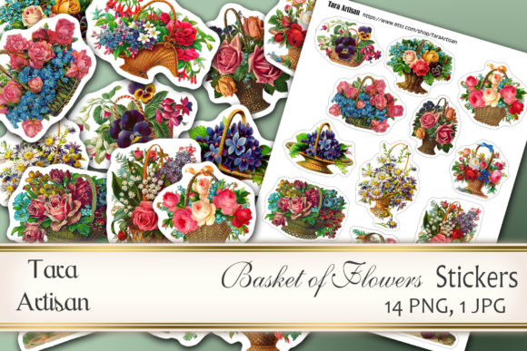 Basket of Flowers: A Creative Design Asset