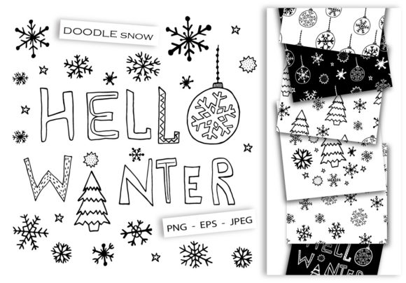 Collection of Doodle Snowflakes Clipart: A Practical Guide to Winter Design Elements