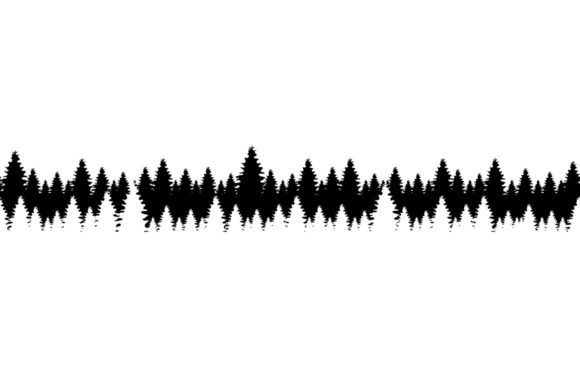 Coniferous Forest Black Silhouette: The Enduring Power of Monochrome Nature in Modern Design