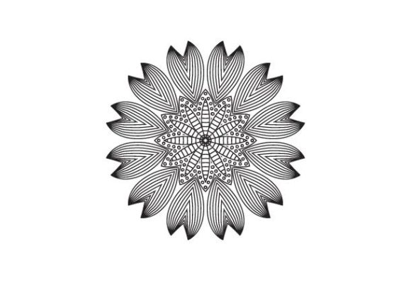 Floral Leaf Mandala Vector Vintage Designs