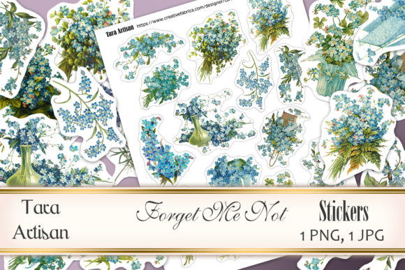 Forget Me Not: Elevating Your Creative Projects with Digital Decorative Stickers