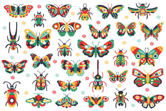 Hand Drawn Cute Insects for Creative Projects