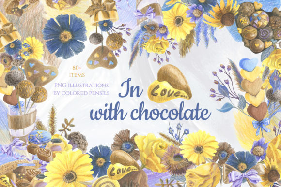 In Love with Chocolate. Large Set.