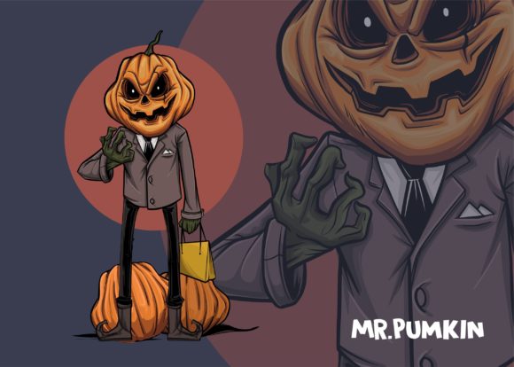 Scary Pumpkinman Character: A Unique Addition to Your Creative Projects
