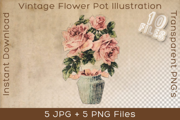 Vintage Flower Pot Art Illustration: A Comprehensive Guide for Makers