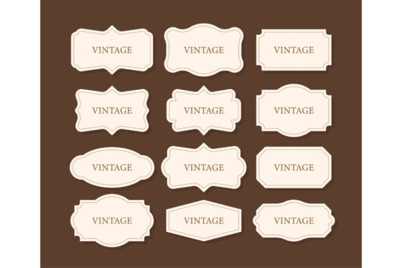 Vintage Frames Set Clipart Bundle for Design