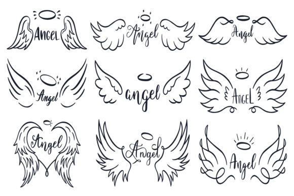 Wings Hand Drawn Lettering: A Versatile Asset for Creative Projects